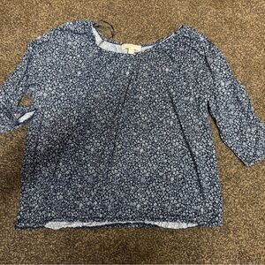 Michael Kors Navy Floral Blouse Super cute! 3xl xxxl 3x Women’s Top Shirt